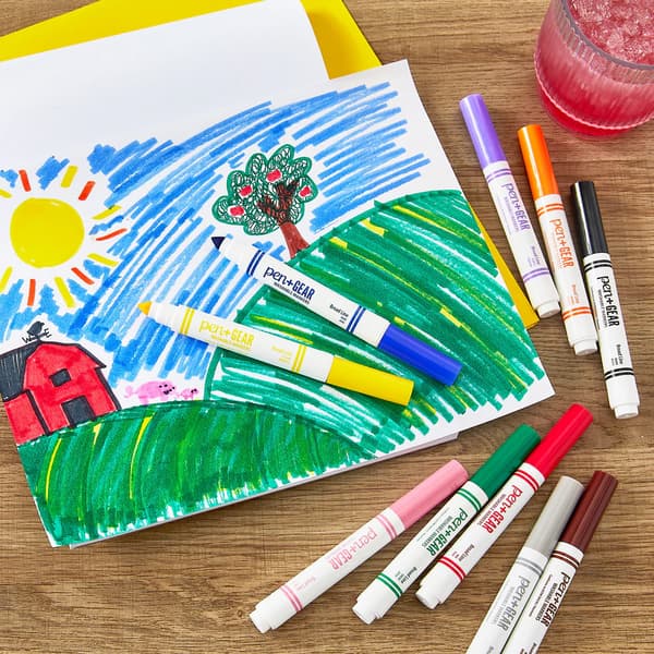 Pen+Gear Marcadores Lavables Punta Ancha, Colores Variados, 10 Unidades