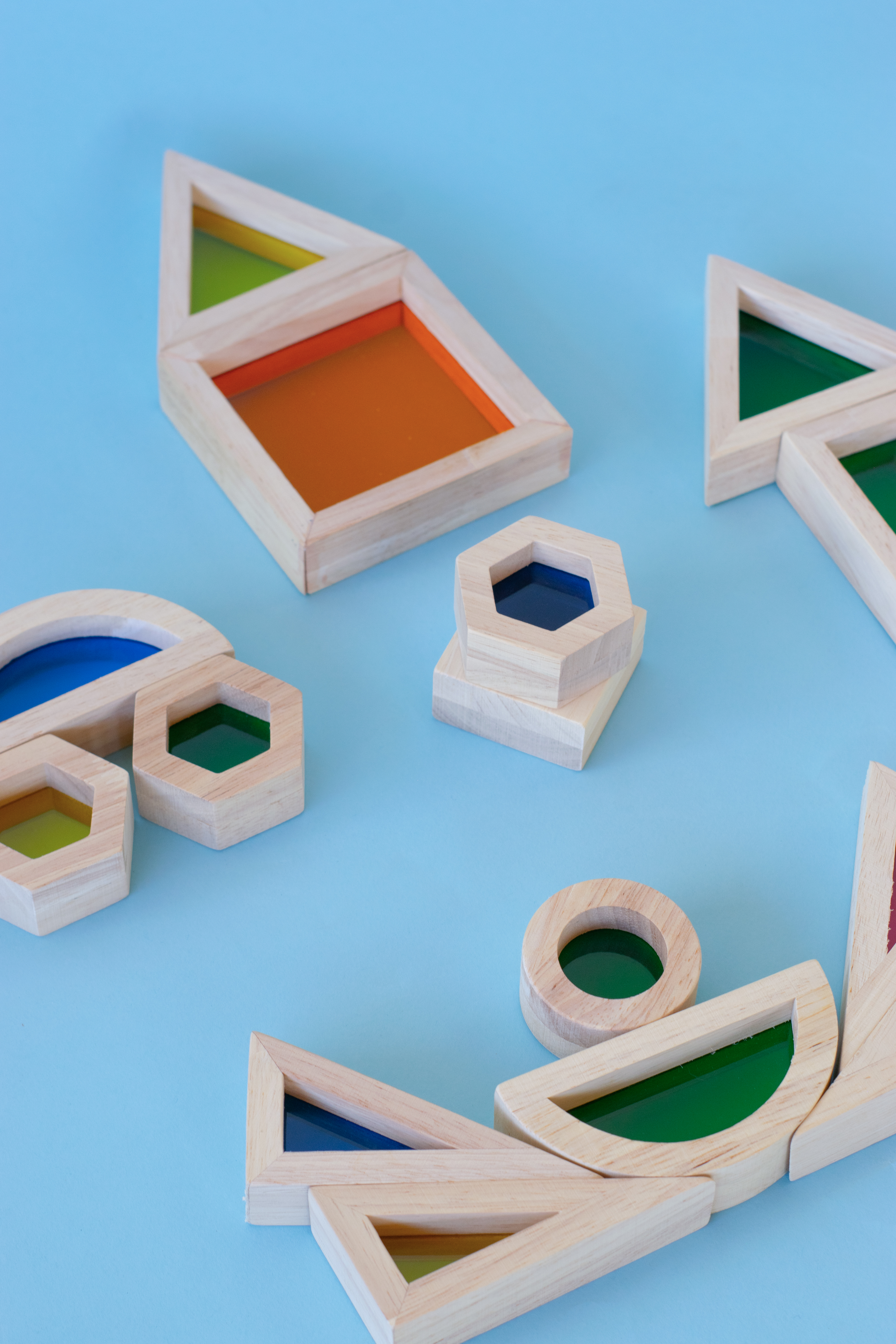 Set de Bloques de Madera de luz y  Color – 32 piezas - Imagen 4